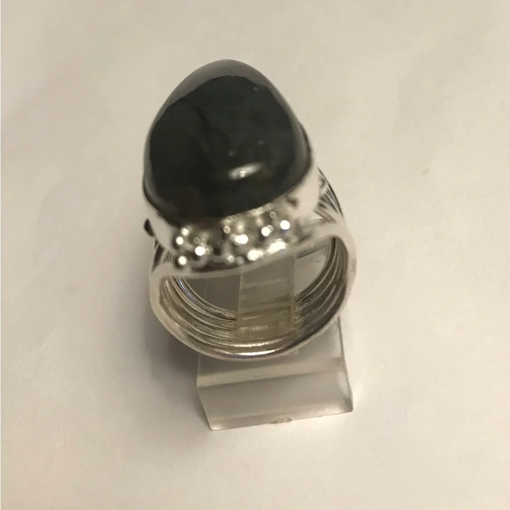Labradorite Stamped 925 Sterling Silver Ring